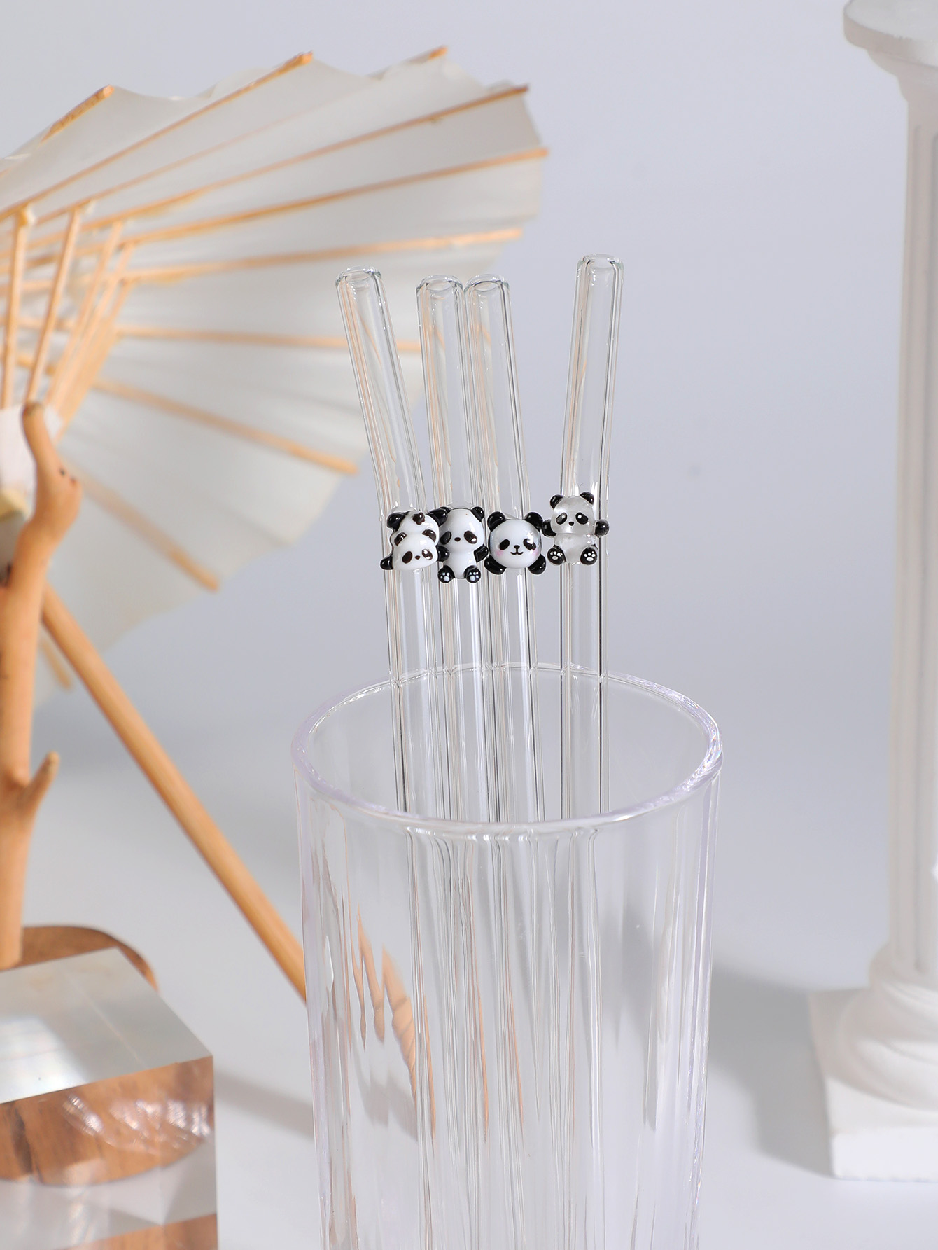 Espresso Shot Glass - Paille en verre courbé réutilisable, Design